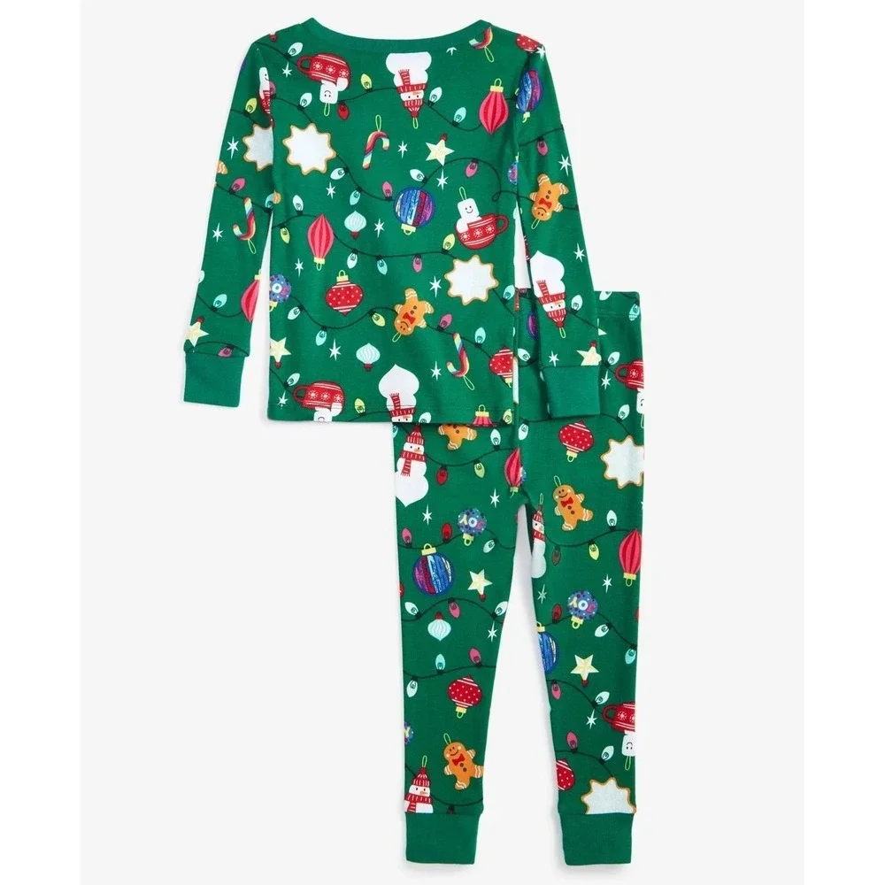 Holiday Lane Pajamas Ornaments Cotton Size‎ 4T Green NWT